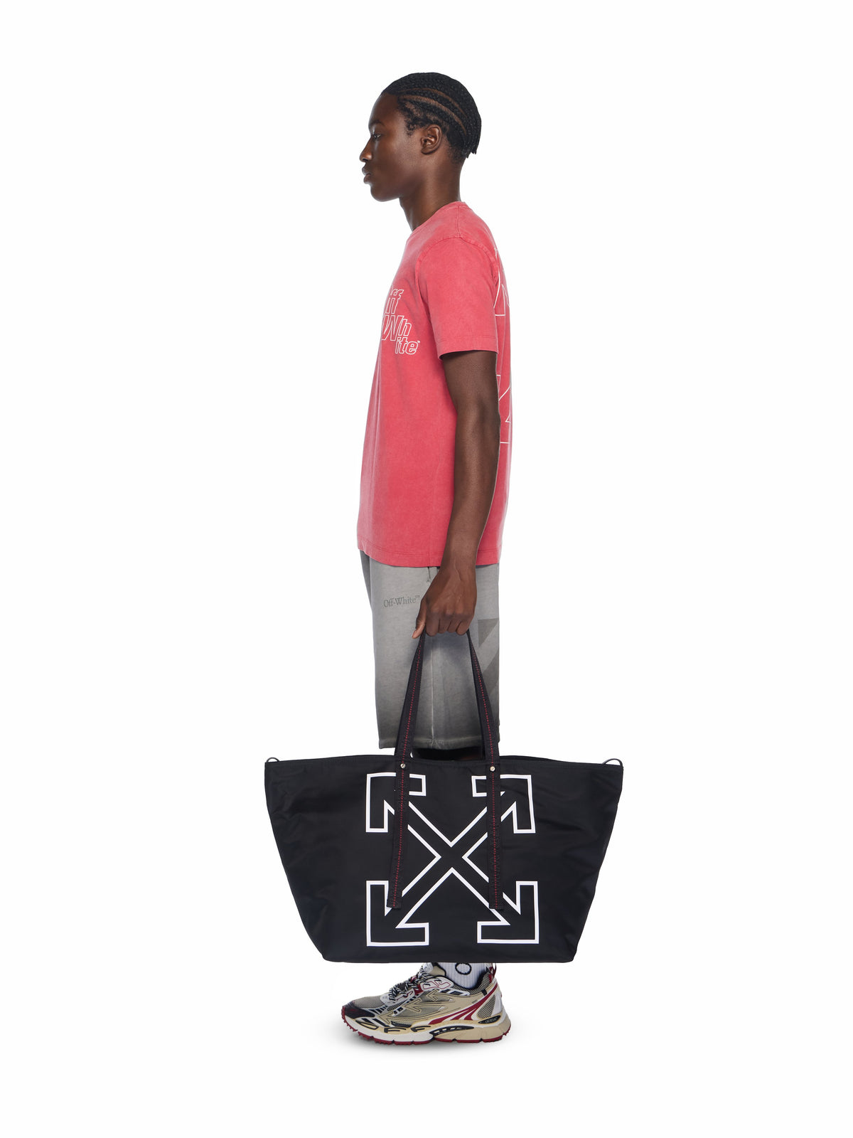 OFF WHITE Heritage Day Off Tote Bag BLACK - WHITE OMNA20JC99FAB001