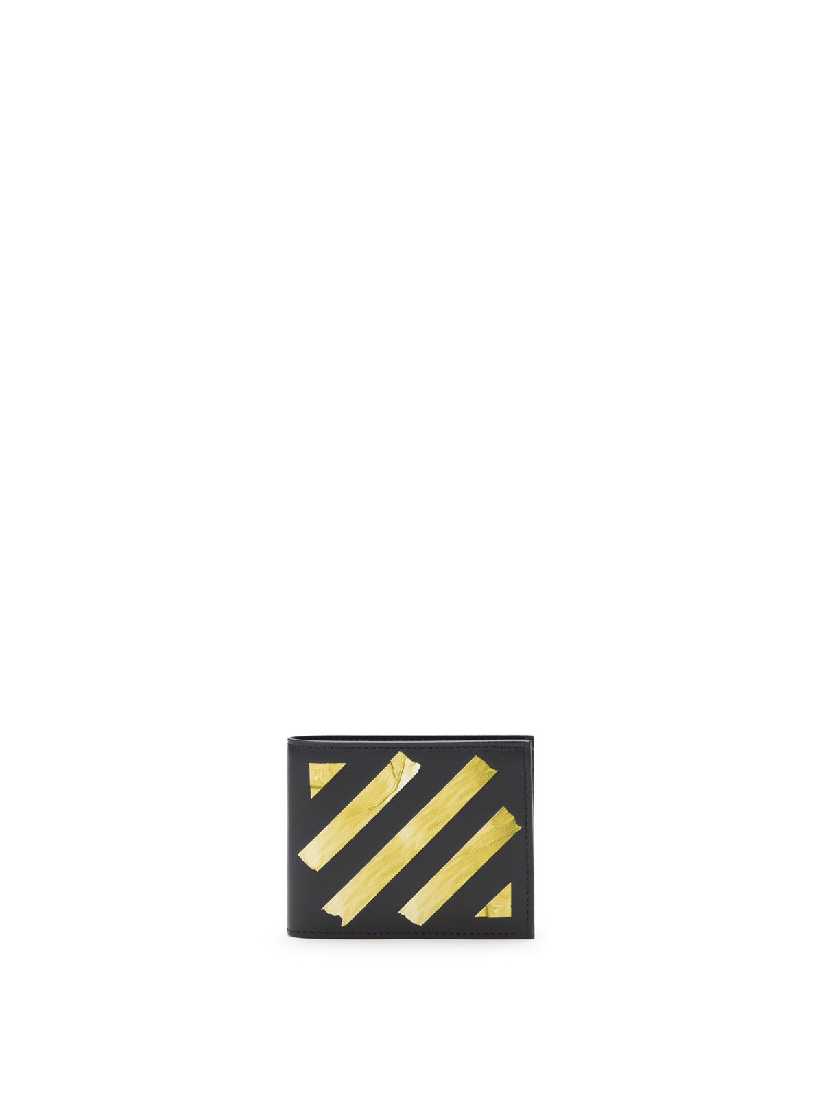 OFF WHITE Diagonal Tape Bifold Wallet BLACK OMNC09BS26LEA002