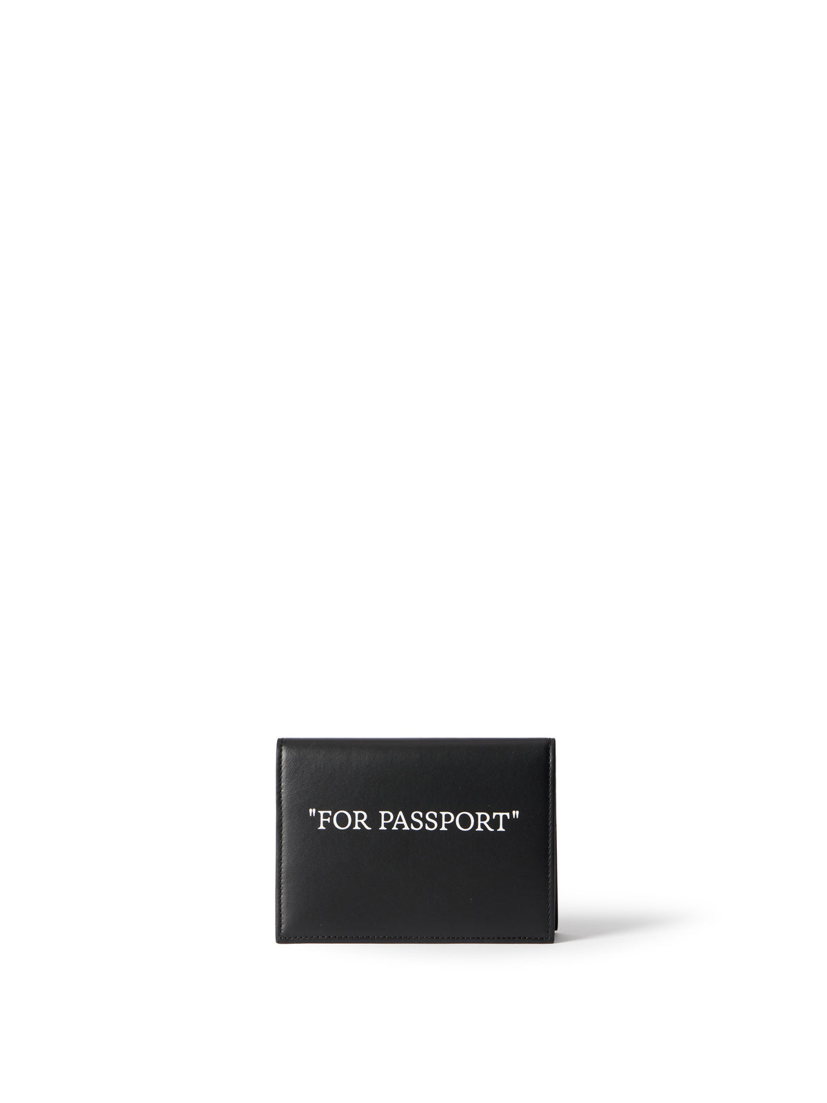 OFF WHITE Quote Passport Holder BLACK - WHITE OMND09OF25LEA001