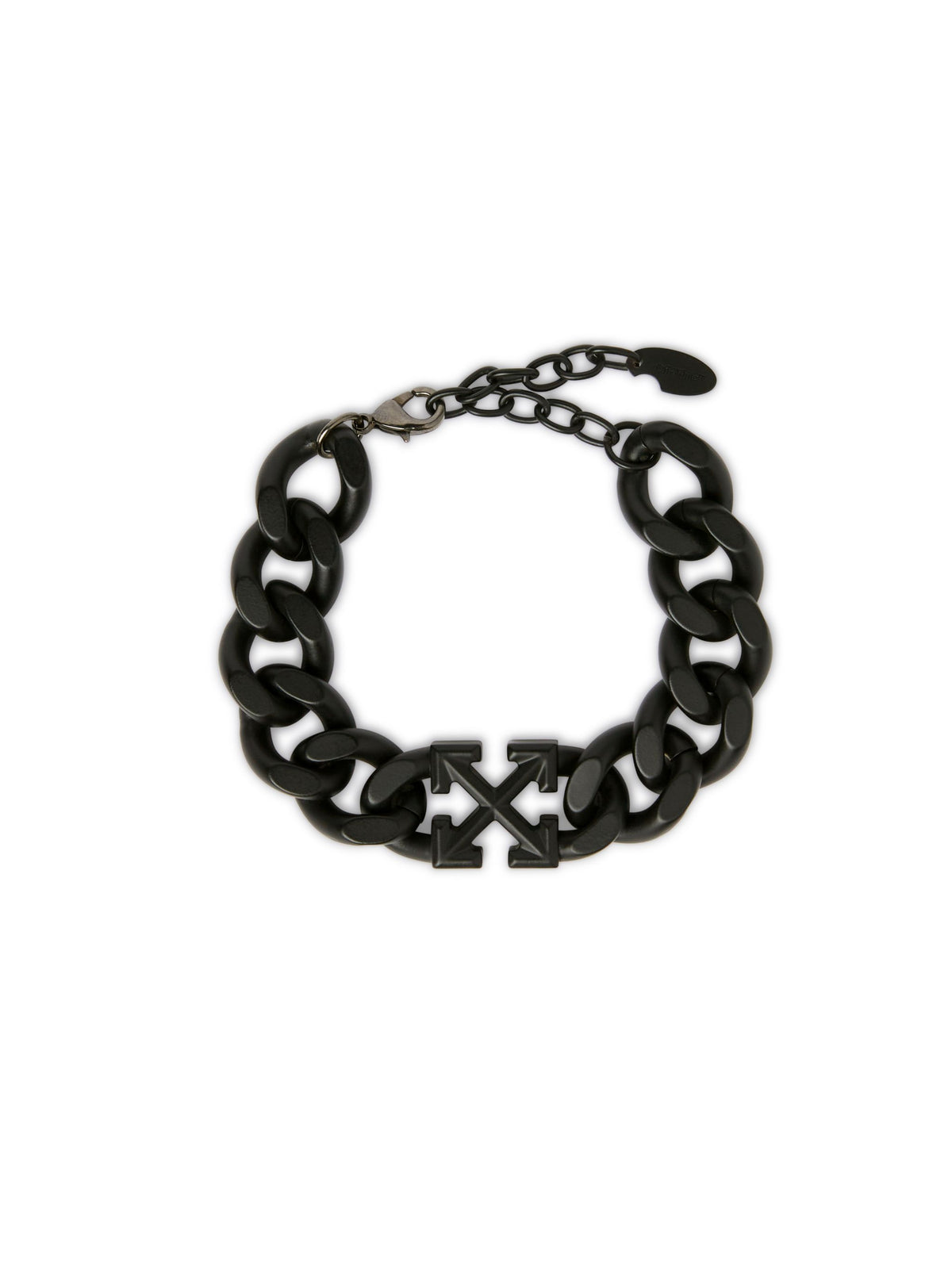 OFF WHITE ARROW CHAIN BRACELET BLACK BLACK OMOA10IC99MET001