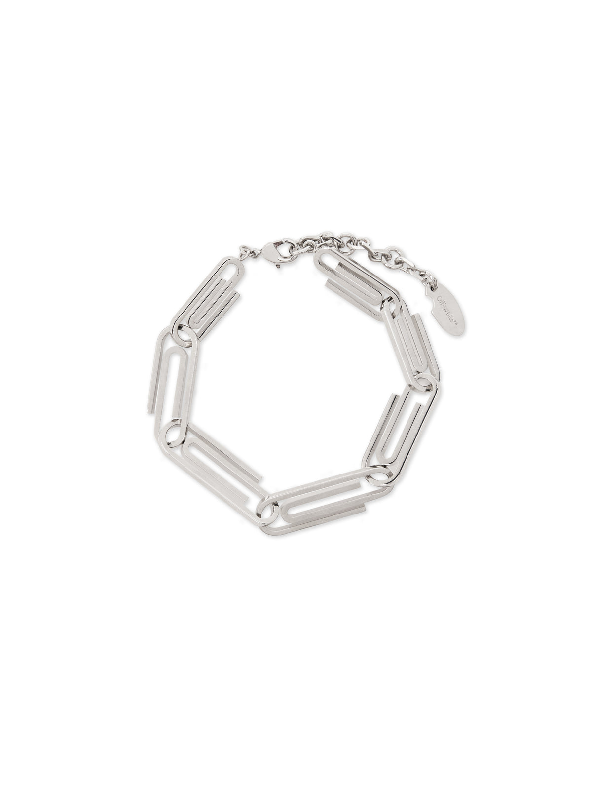 OFF WHITE Paperclip Chain Bracelet  OMOA110S26MET001