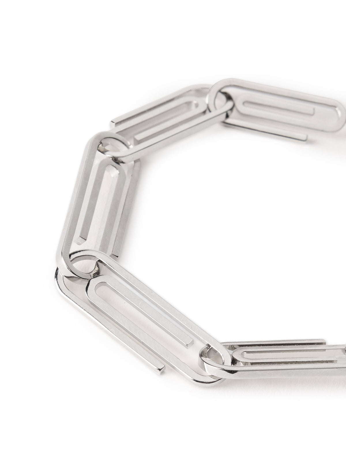 OFF WHITE Paperclip Chain Bracelet  OMOA110S26MET001