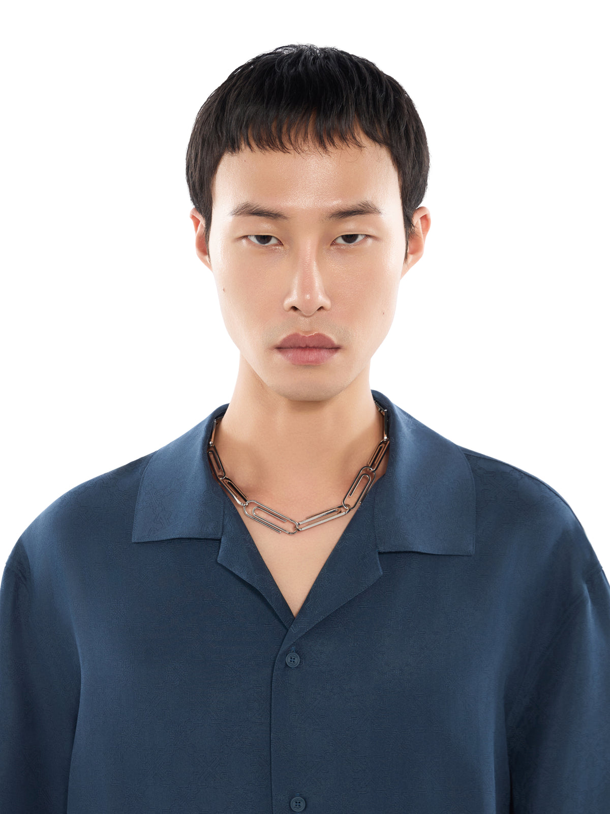 OFF WHITE Paperclip Chain Necklace SILVER OMOB16AS26MET001
