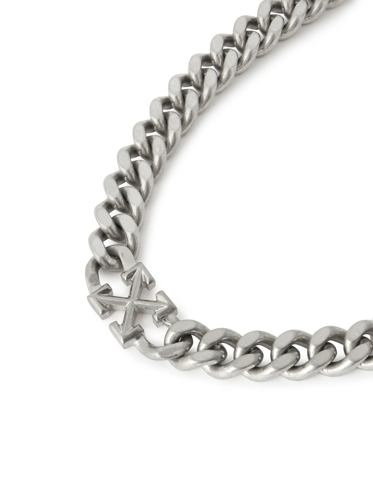 OFF WHITE Arrow Chain Necklace SILVER OMOB16DC99MET001
