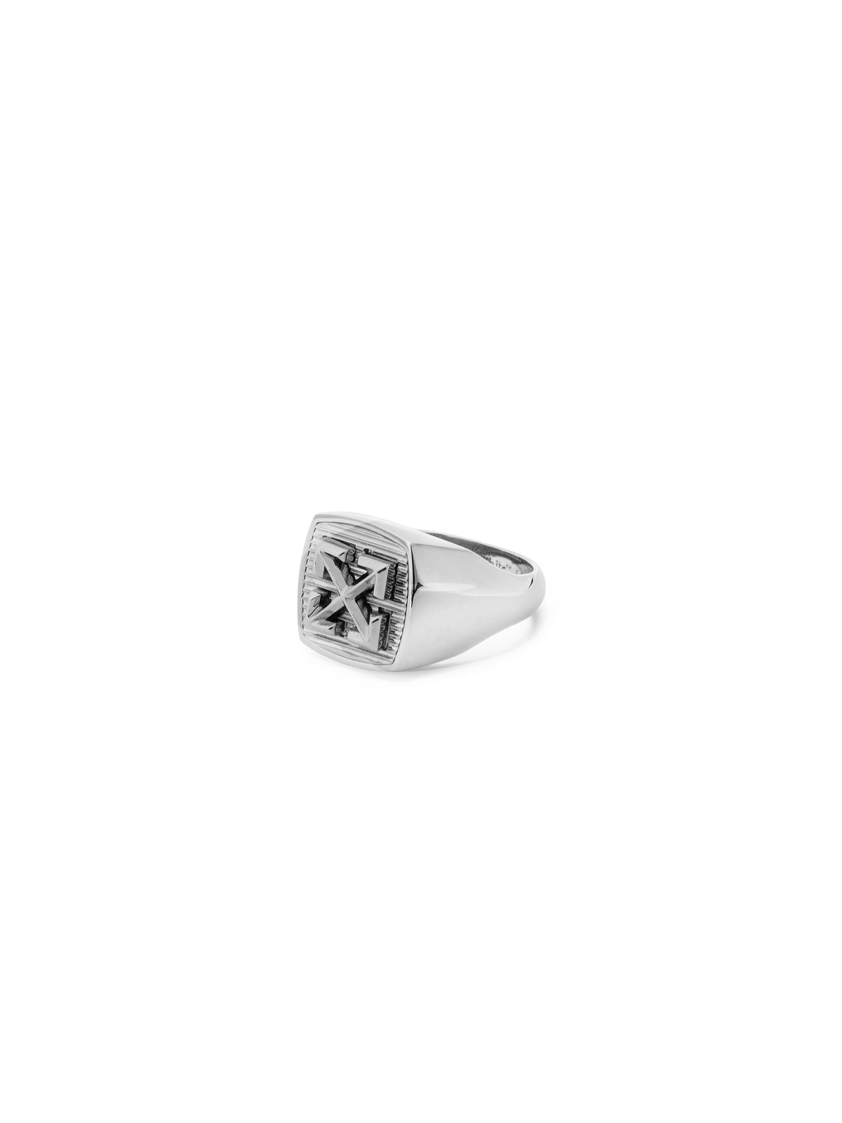 OFF WHITE Arrow Textured Ring SILVER - SILVER OMOC07LF25MET001