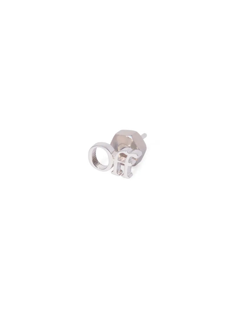 OFF WHITE Logo Mono Earring SILVER OMOD063C99MET001