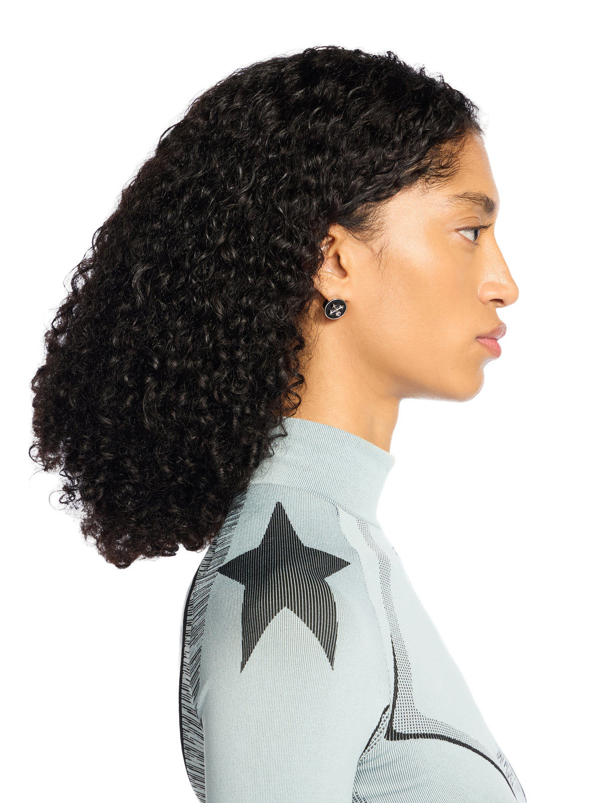 Round Arrow Mono Earring
