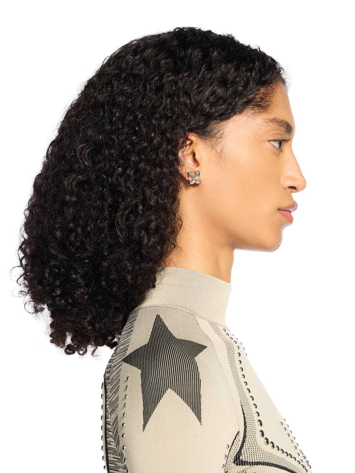 OFF WHITE Arrow Textured Mono Earring SILVER - SILVER OMOD11NF25MET001