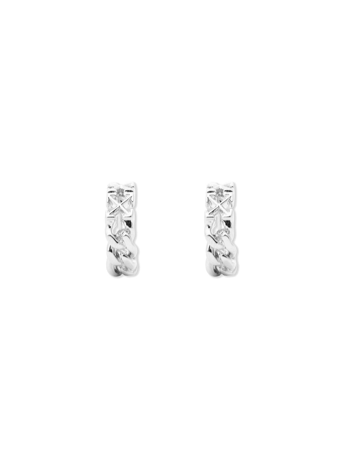OFF WHITE Arrow Hoop Mono Earrings SILVER - SILVER OMOD11OF25MET001