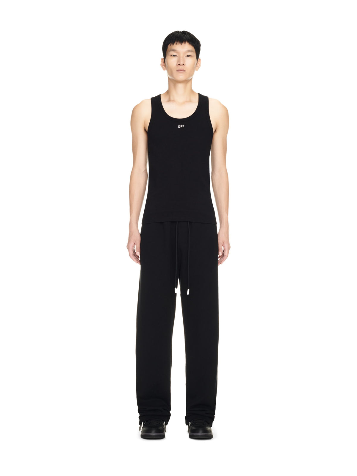 OFF WHITE Off Stamp Rib Tanktop BLACK OMUY006C99JER001