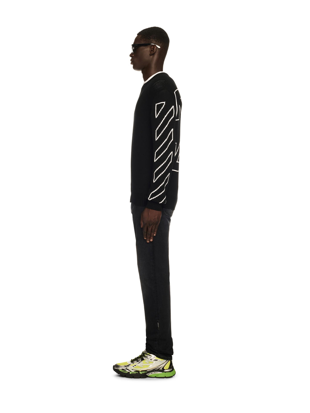 OFF WHITE Arr Skinny Jeans BLACK OMYA18LS25DEN002