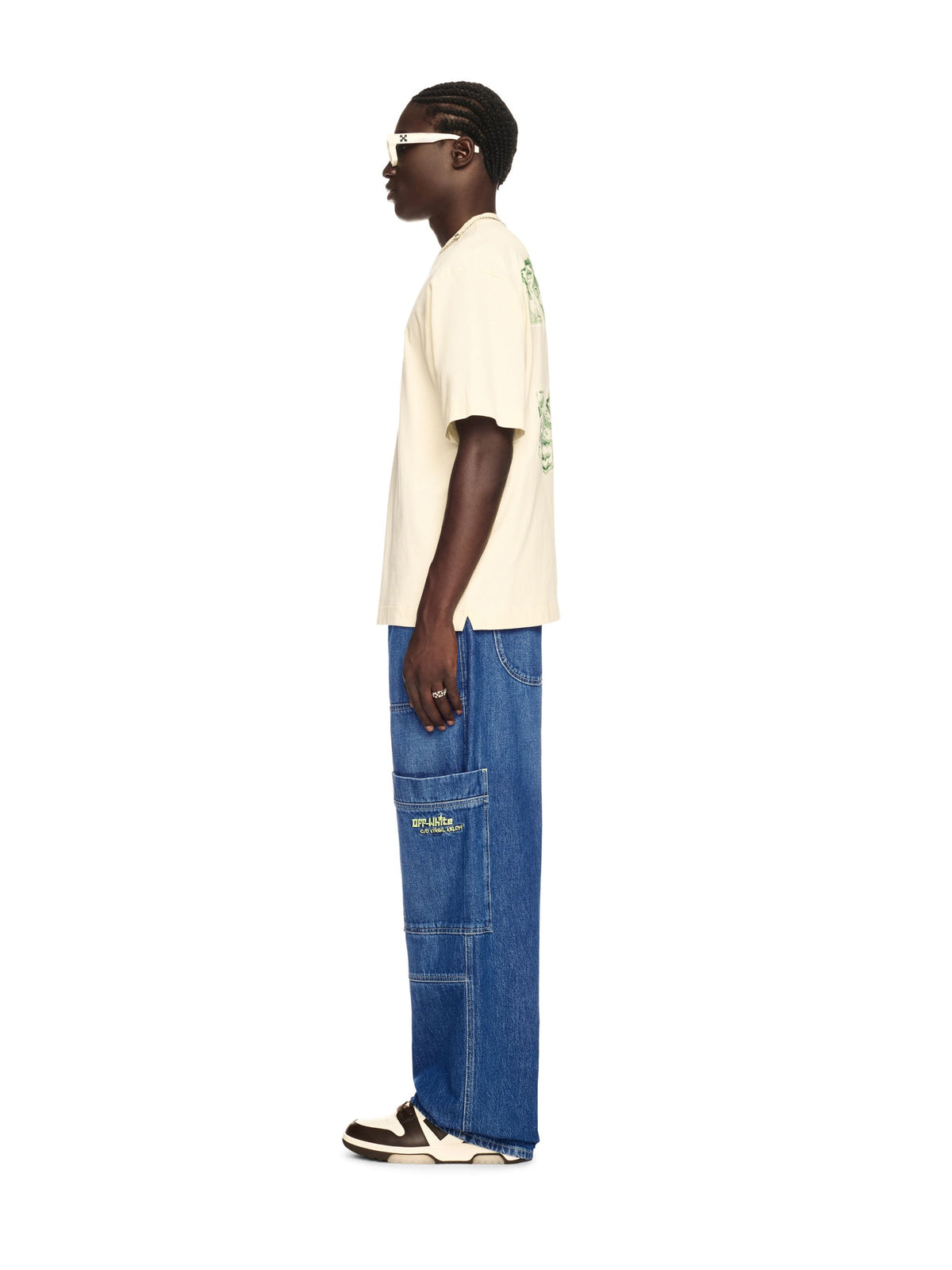 OFF WHITE Off Irreg Den Cargo Jeans BLUE OMYA18QS25DEN001