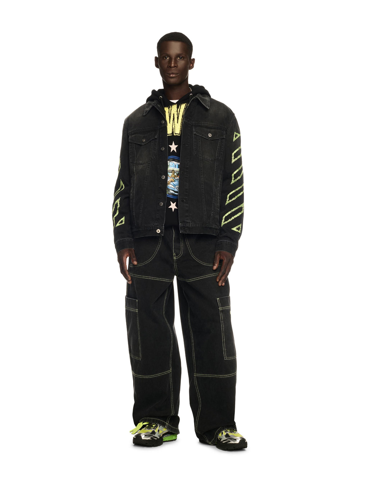 Off Irreg Den Cargo Jeans