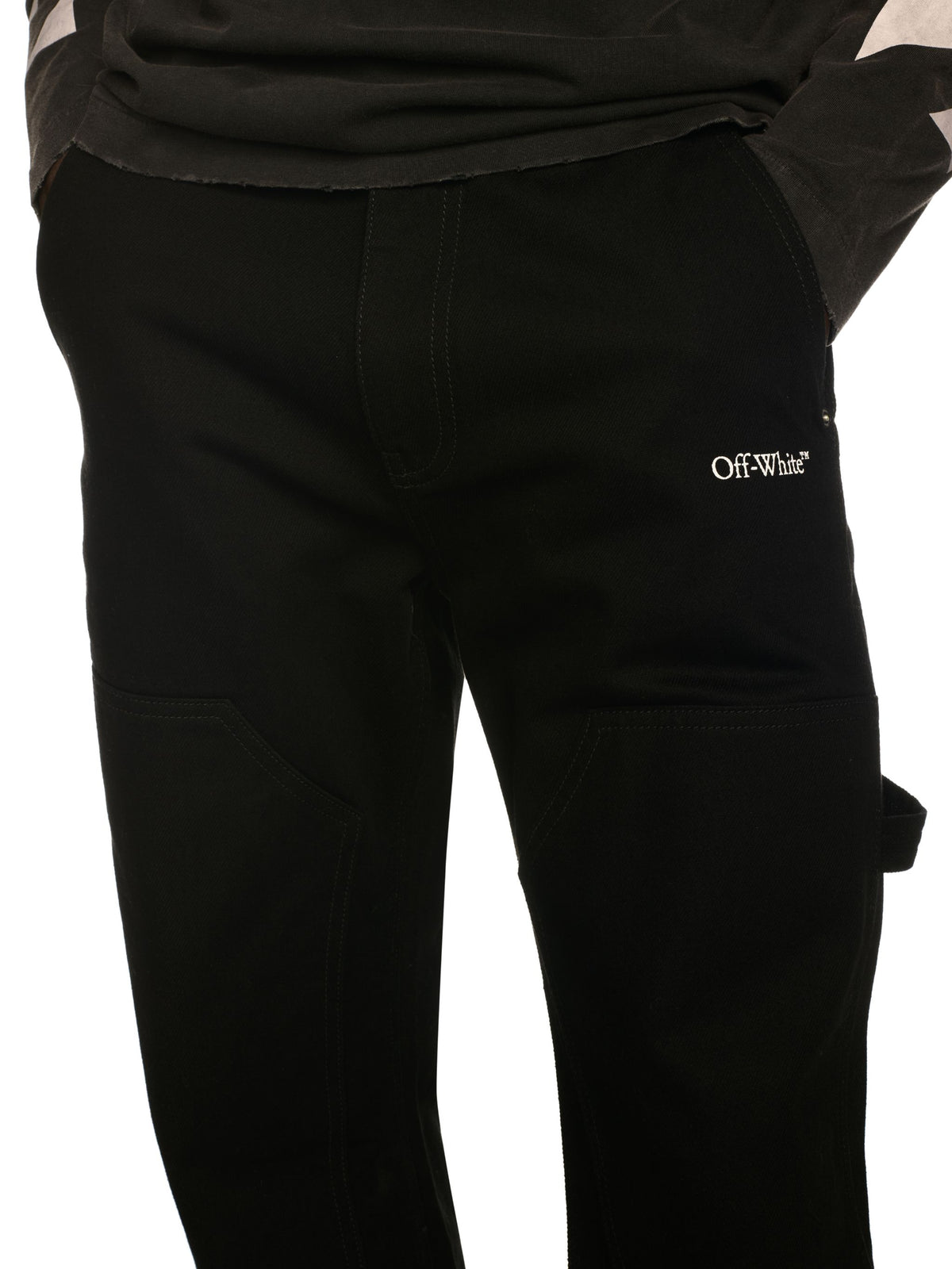 OFF WHITE ECM_CARPENTER JEANS BLACK OMYA18VG24DEN001