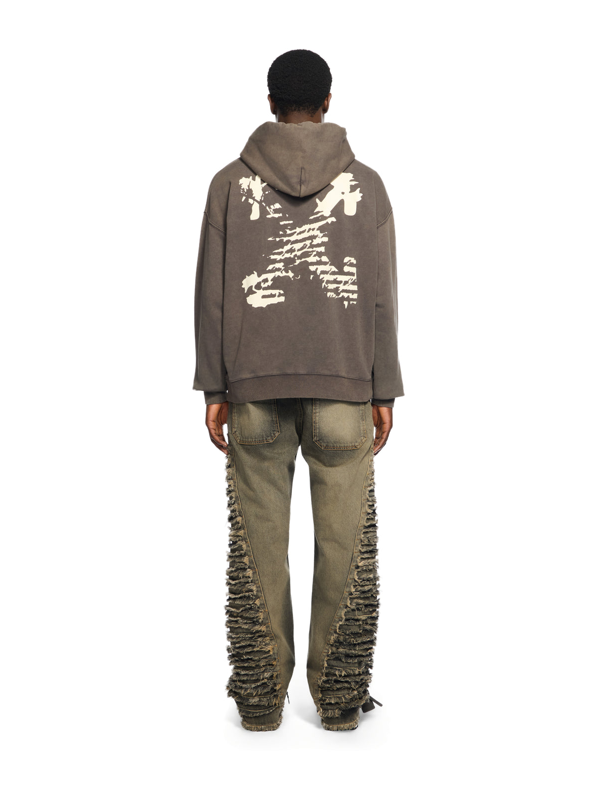 OFF WHITE Side Distressed Jeans BLACK DIRTY TEAL OMYA19AW25DEN001