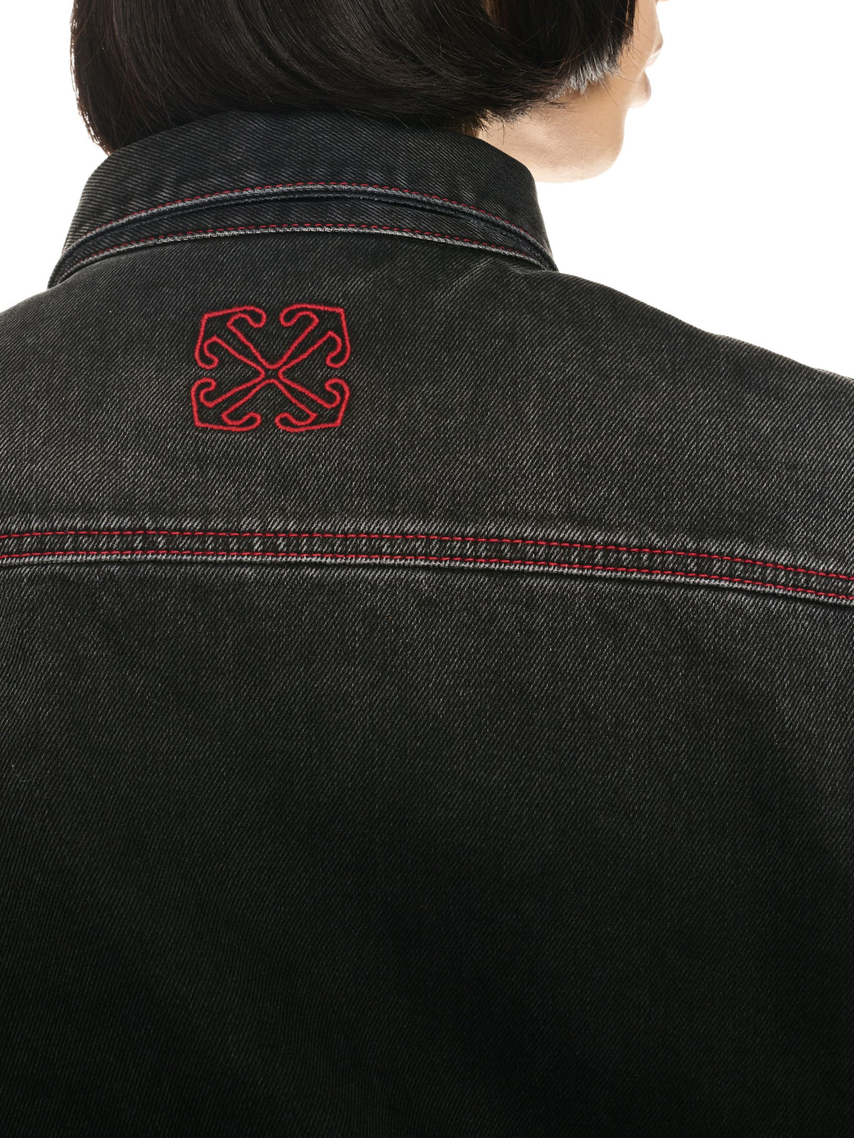 OFF WHITE Script Samurai Den Shirt BLACK OMYD05CF24DEN001