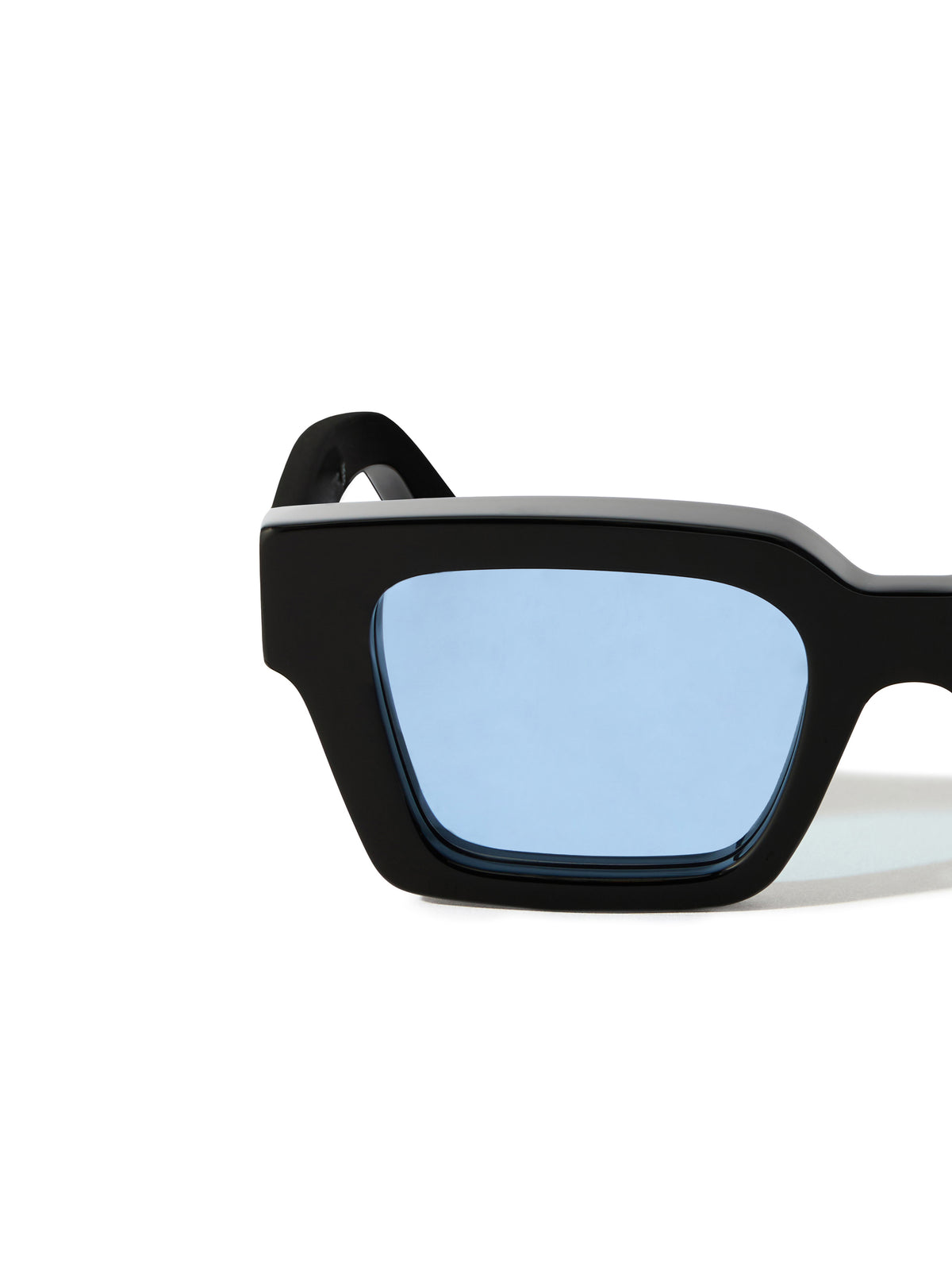 OFF WHITE Virgil M Light Blue Lens Sunglasses Shiny Black OW1022103750