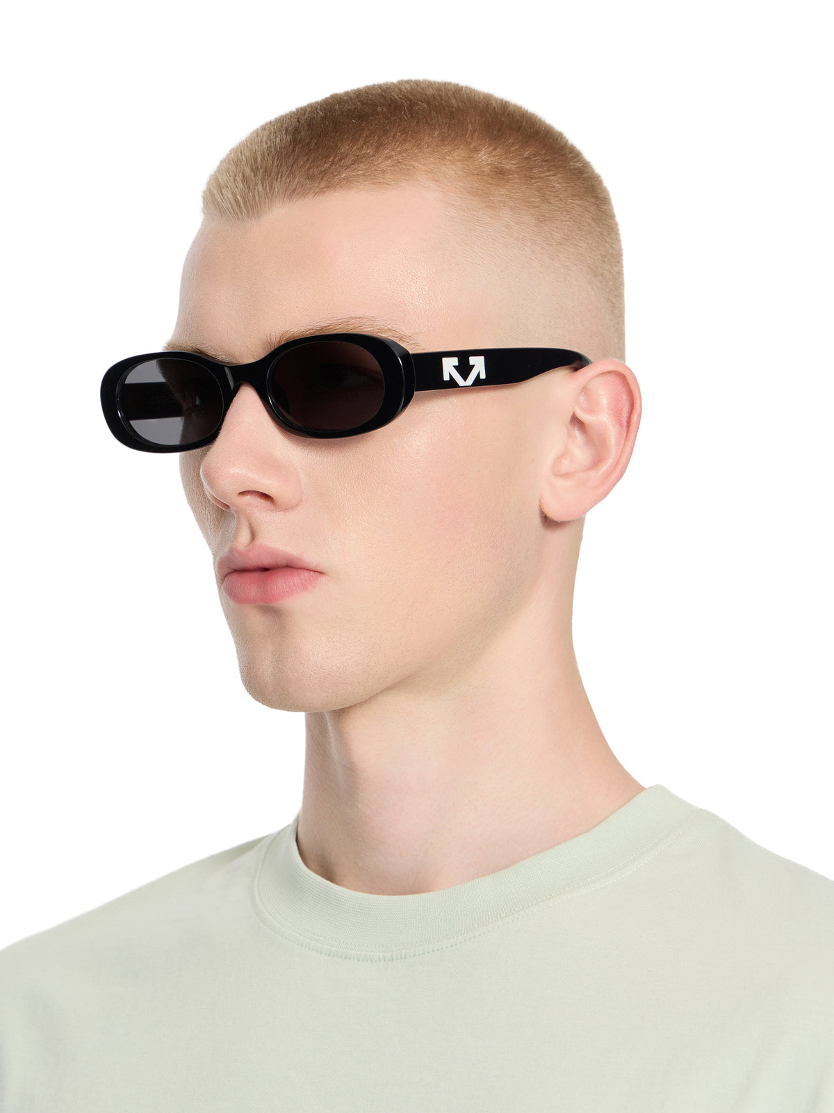 OFF WHITE Adams Smoke Lens Sunglasses SHINY WHITE OW1033100754