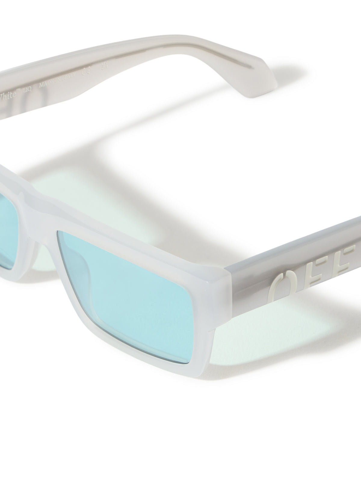 OFF WHITE Montgomery Light Blue Lens Sunglasses Shiny Black OW1035094056