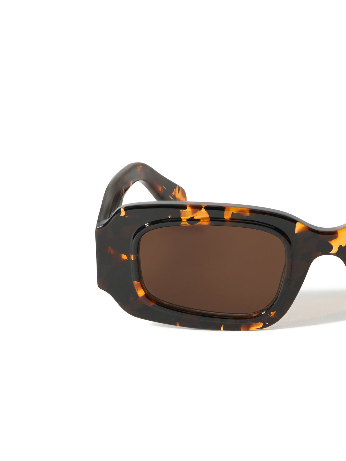 OFF WHITE Olympia Brown Lens Sunglasses Shiny Black OW1042606446