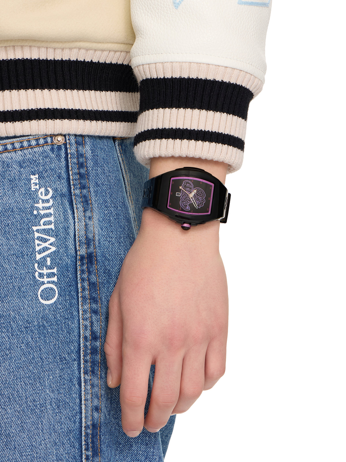 OFF WHITE "Beat" Watch Black OW1G003P