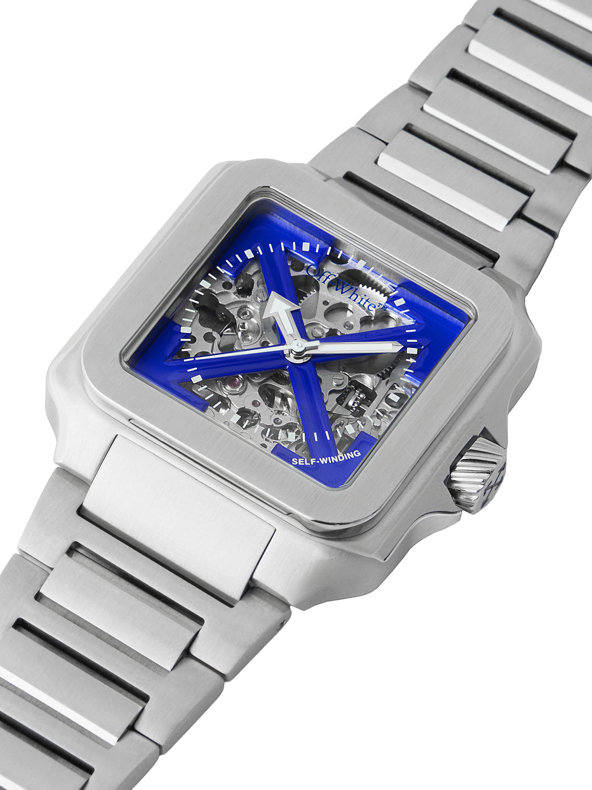 OFF WHITE "Proto Auto" Watch Silver OW1G008M