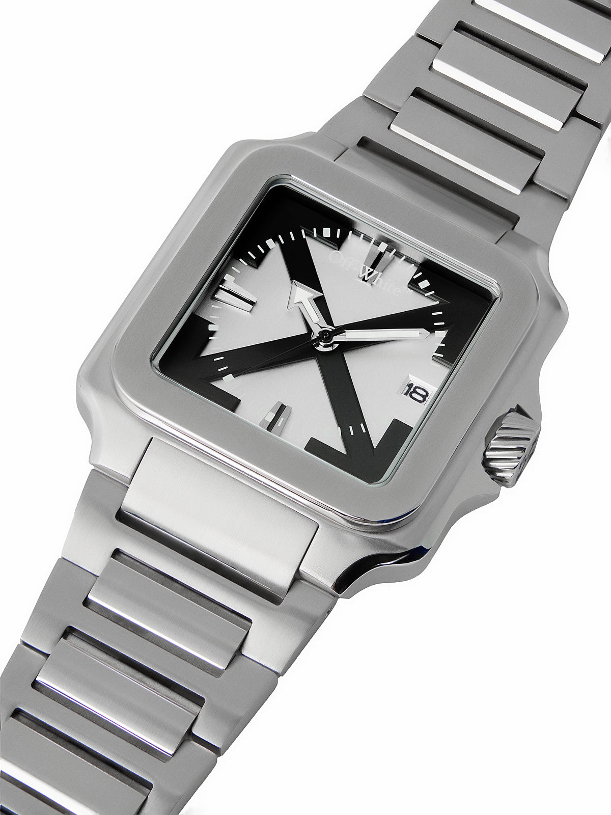 OFF WHITE "Proto Layer" Watch Silver OW1G009M