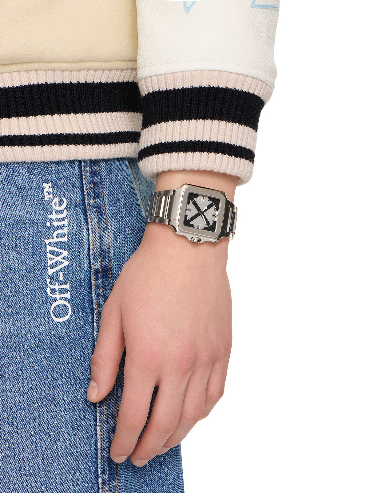 OFF WHITE "Proto Layer" Watch Silver OW1G009M