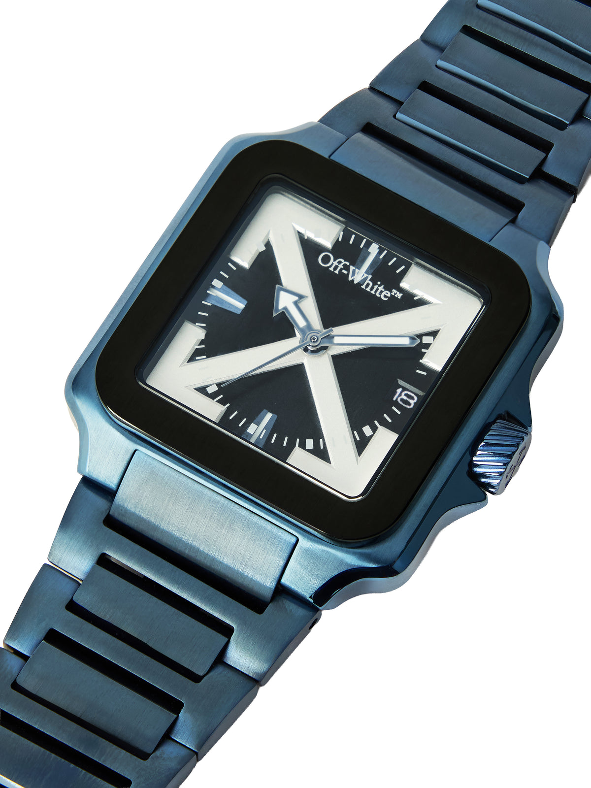 OFF WHITE "Proto Layer" Watch Two Tone Blue & Black OW1G009M