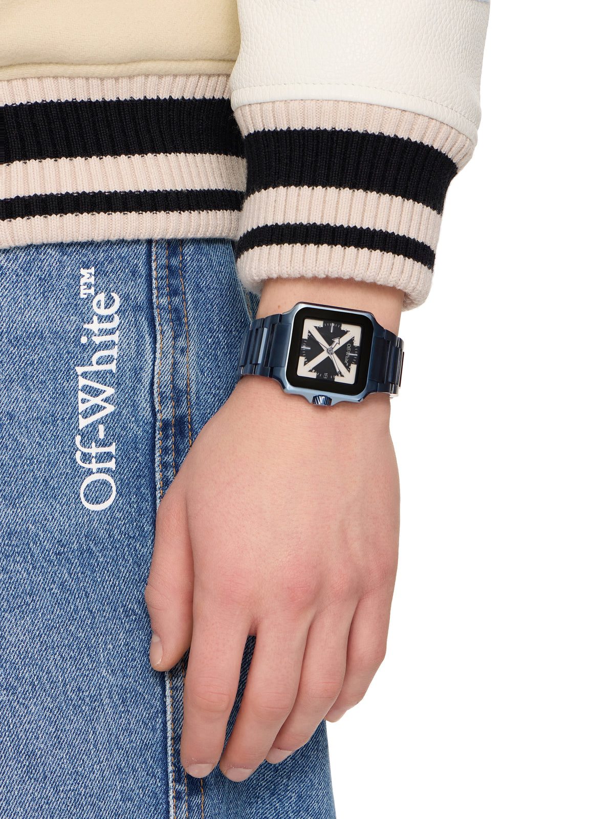 OFF WHITE "Proto Layer" Watch Two Tone Blue & Black OW1G009M