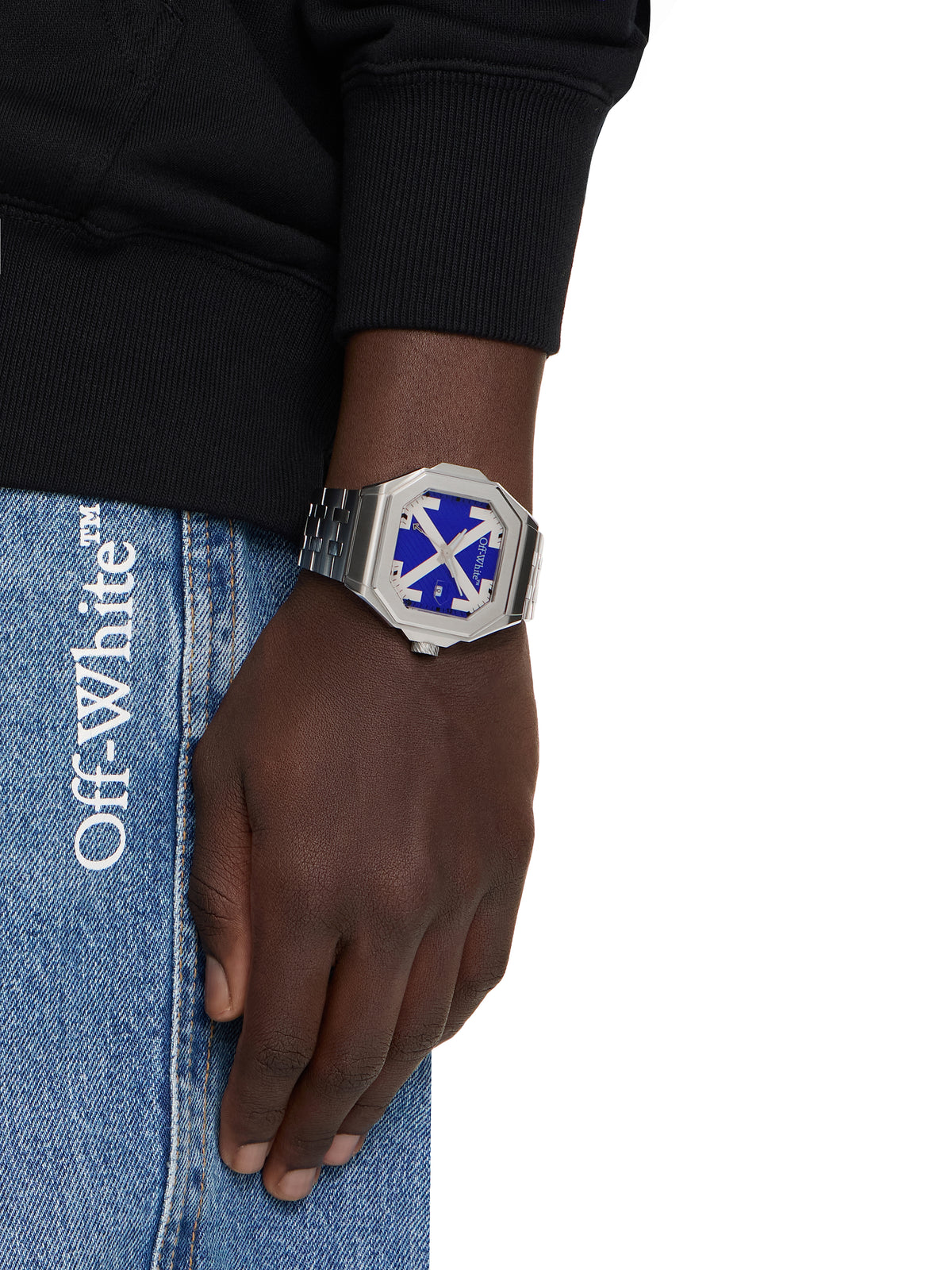 OFF WHITE "Heavy Duty" Watch Silver OW1G011M