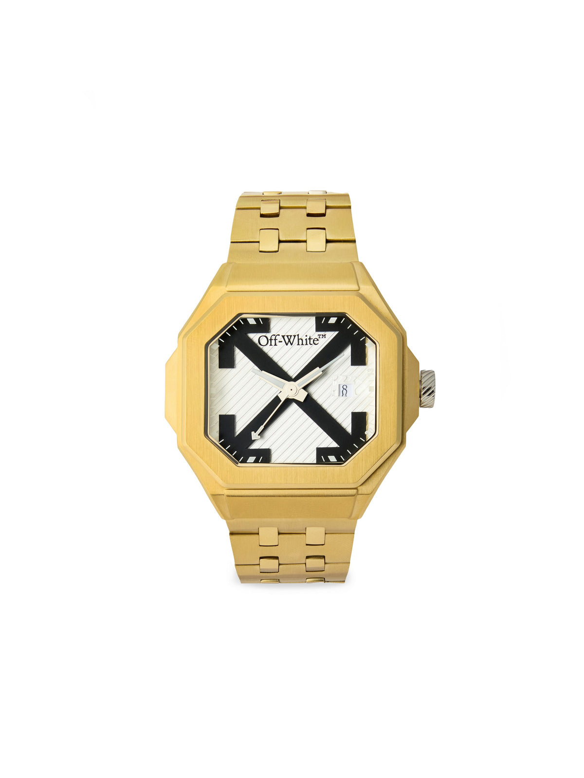 OFF WHITE "Heavy Duty" Watch Two Tone Gold & Silver OW1G011M