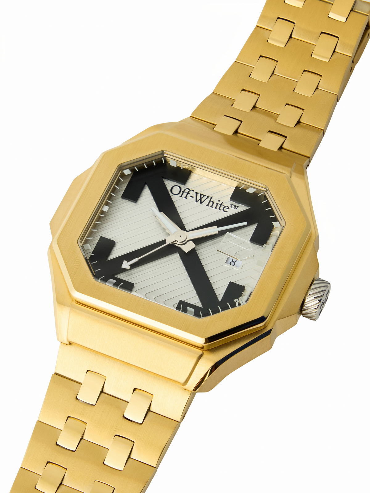 OFF WHITE "Heavy Duty" Watch Two Tone Gold & Silver OW1G011M