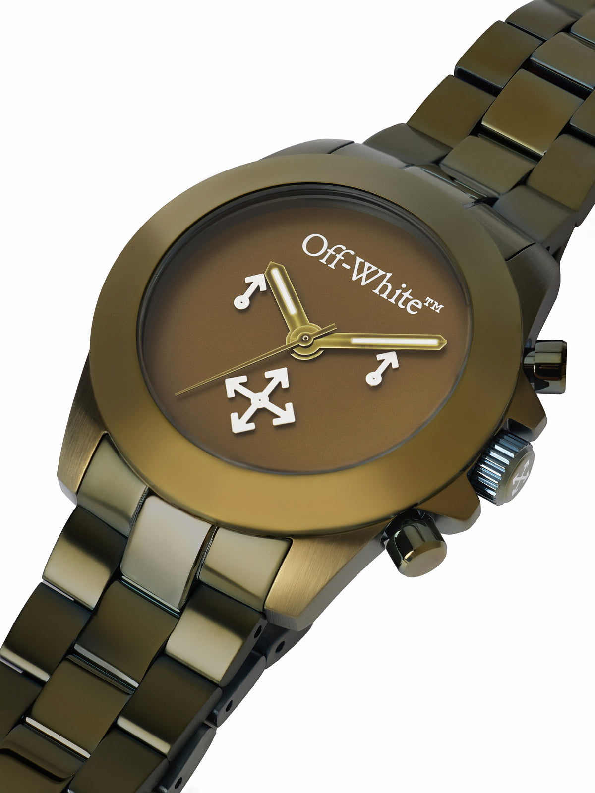 OFF WHITE "Reset" Watch Olive OW1G012M