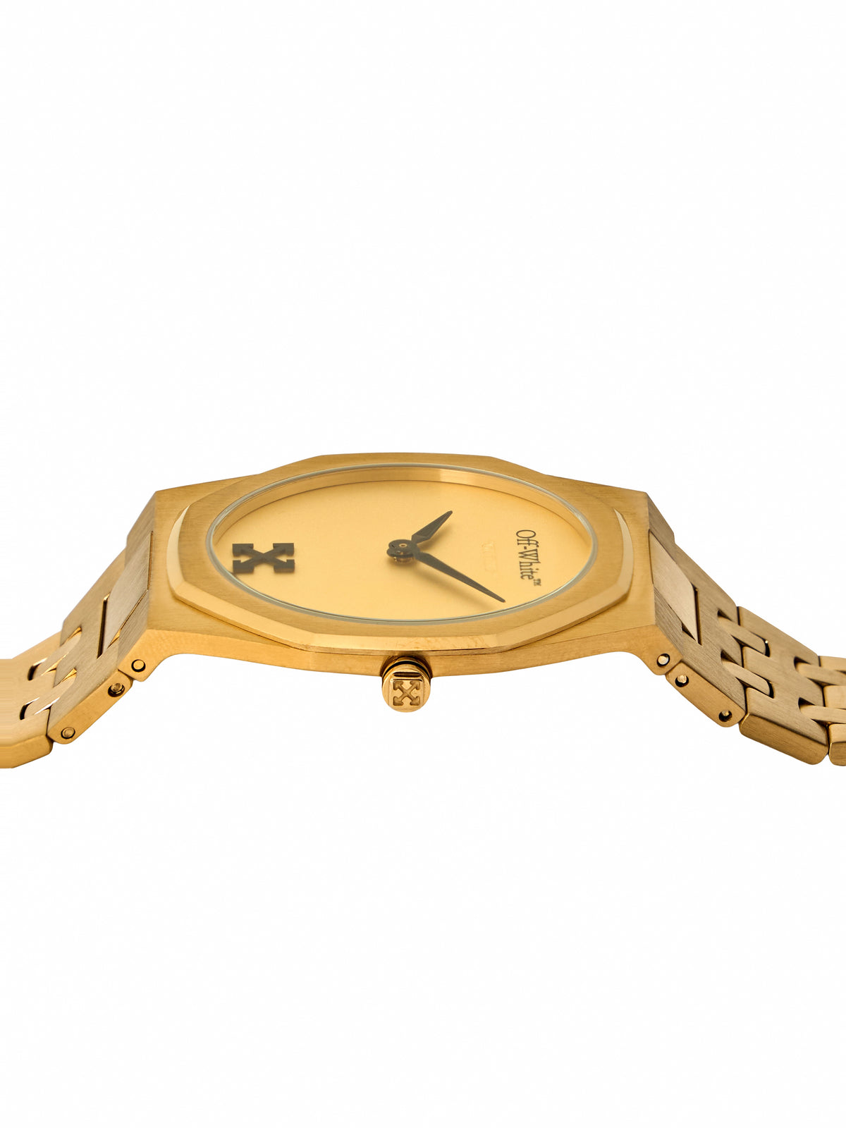 OFF WHITE "On Time" Watch Gold OW1G018M
