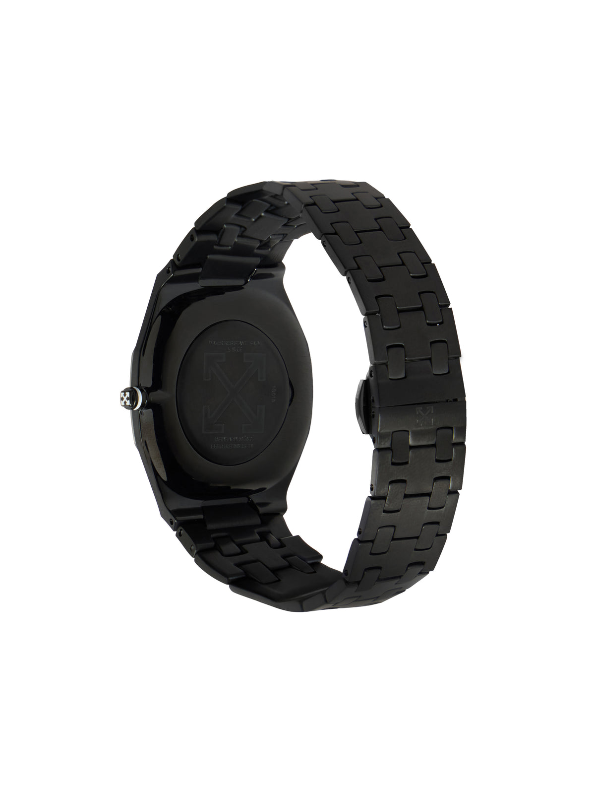 OFF WHITE "On Time" Watch Two Tone Black & Gun OW1G018M