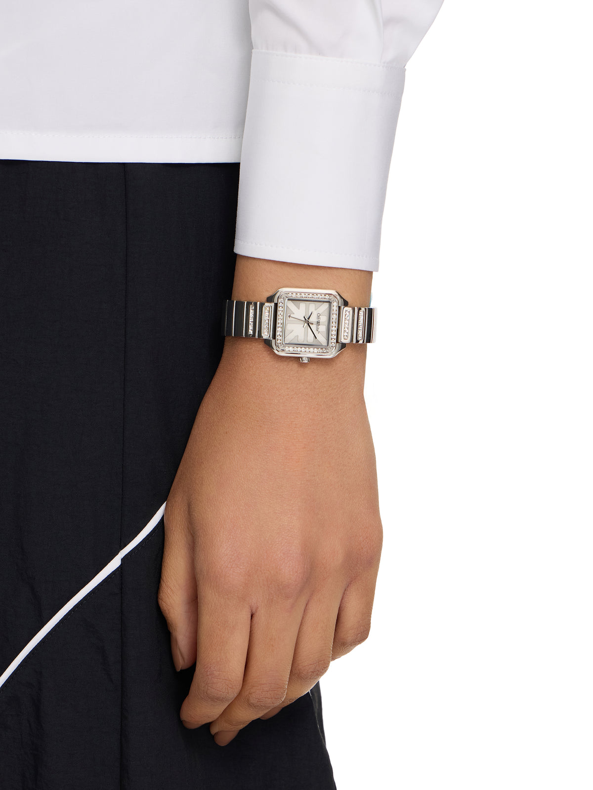 OFF WHITE "After Hours" Watch Silver OW1L032M