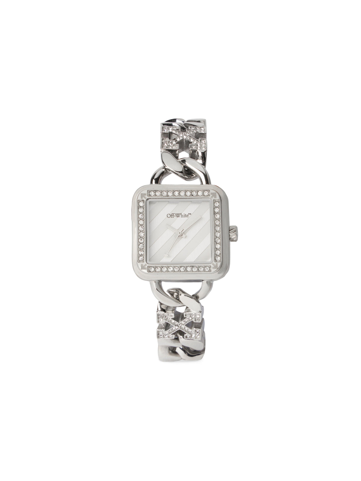 OFF WHITE "Street Bling" Watch Silver OW1L033M