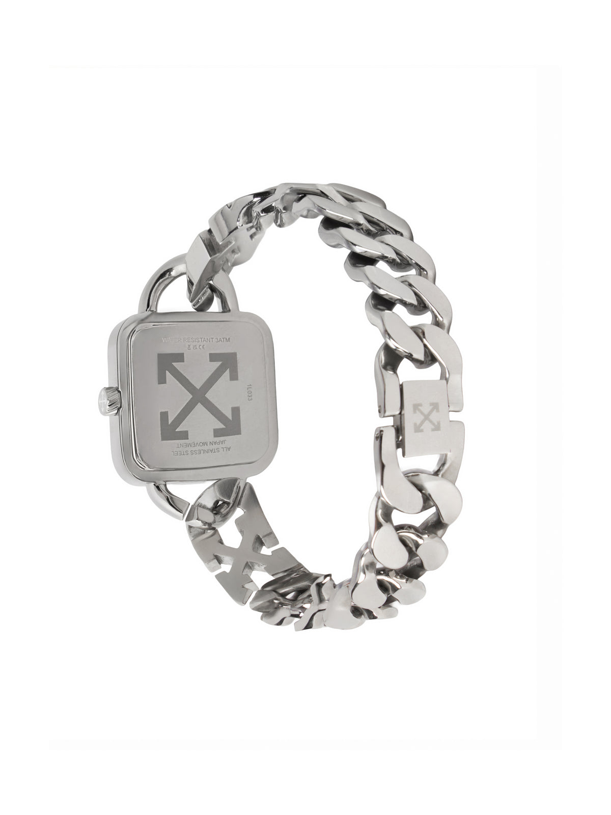 OFF WHITE "Street Bling" Watch Silver OW1L033M