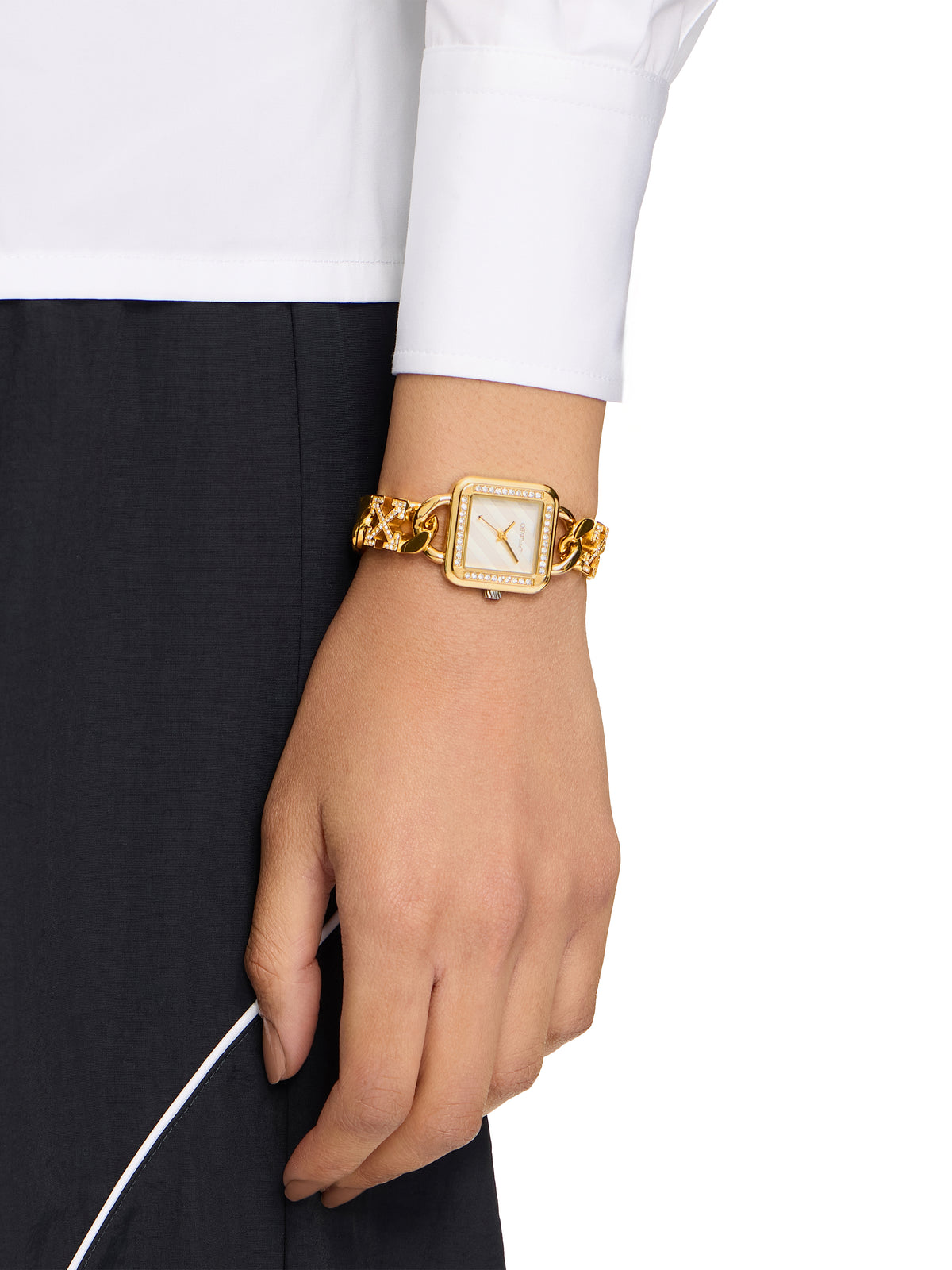 OFF WHITE "Street Bling" Watch Gold OW1L033M