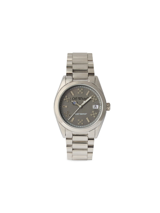 OFF WHITE "Crossing" Watch Silver OW1L036M