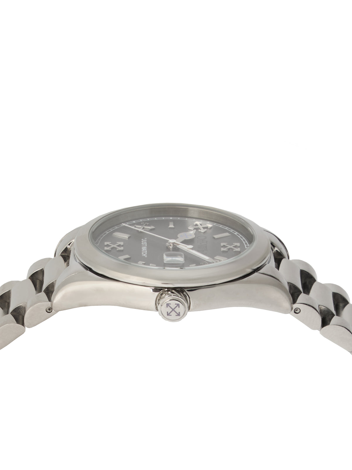 OFF WHITE "Crossing" Watch Silver OW1L036M