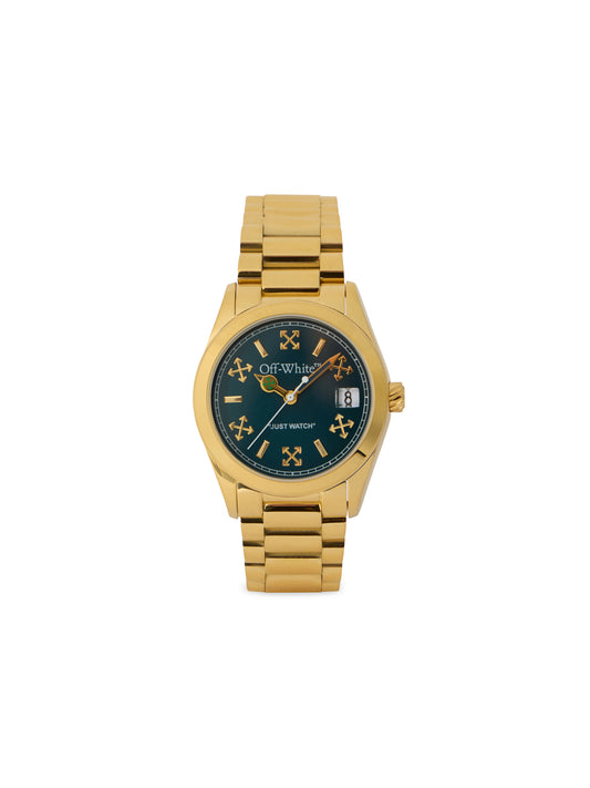 OFF WHITE "Crossing" Watch Gold OW1L036M