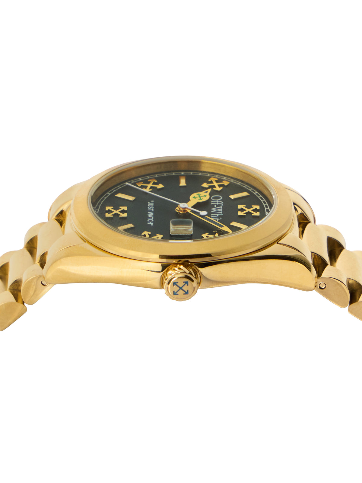 OFF WHITE "Crossing" Watch Gold OW1L036M