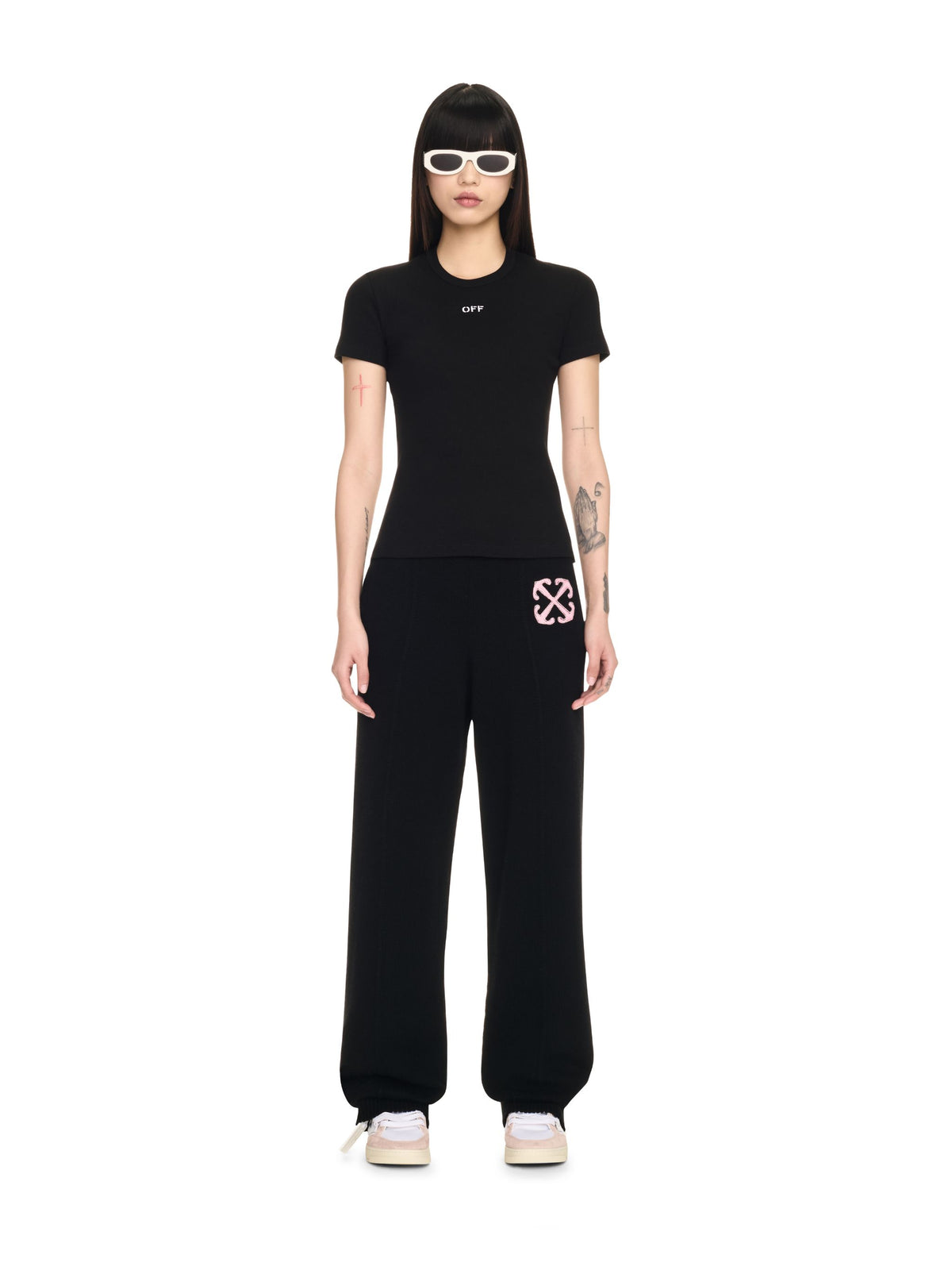 OFF STAMP RIB BASIC TEE