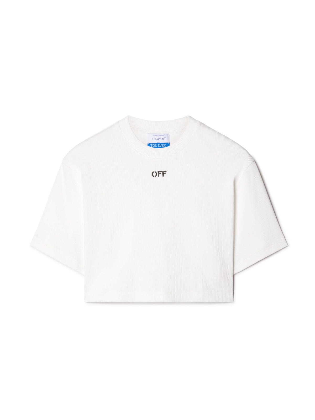 OFF STAMP RIB CROPPED TEE