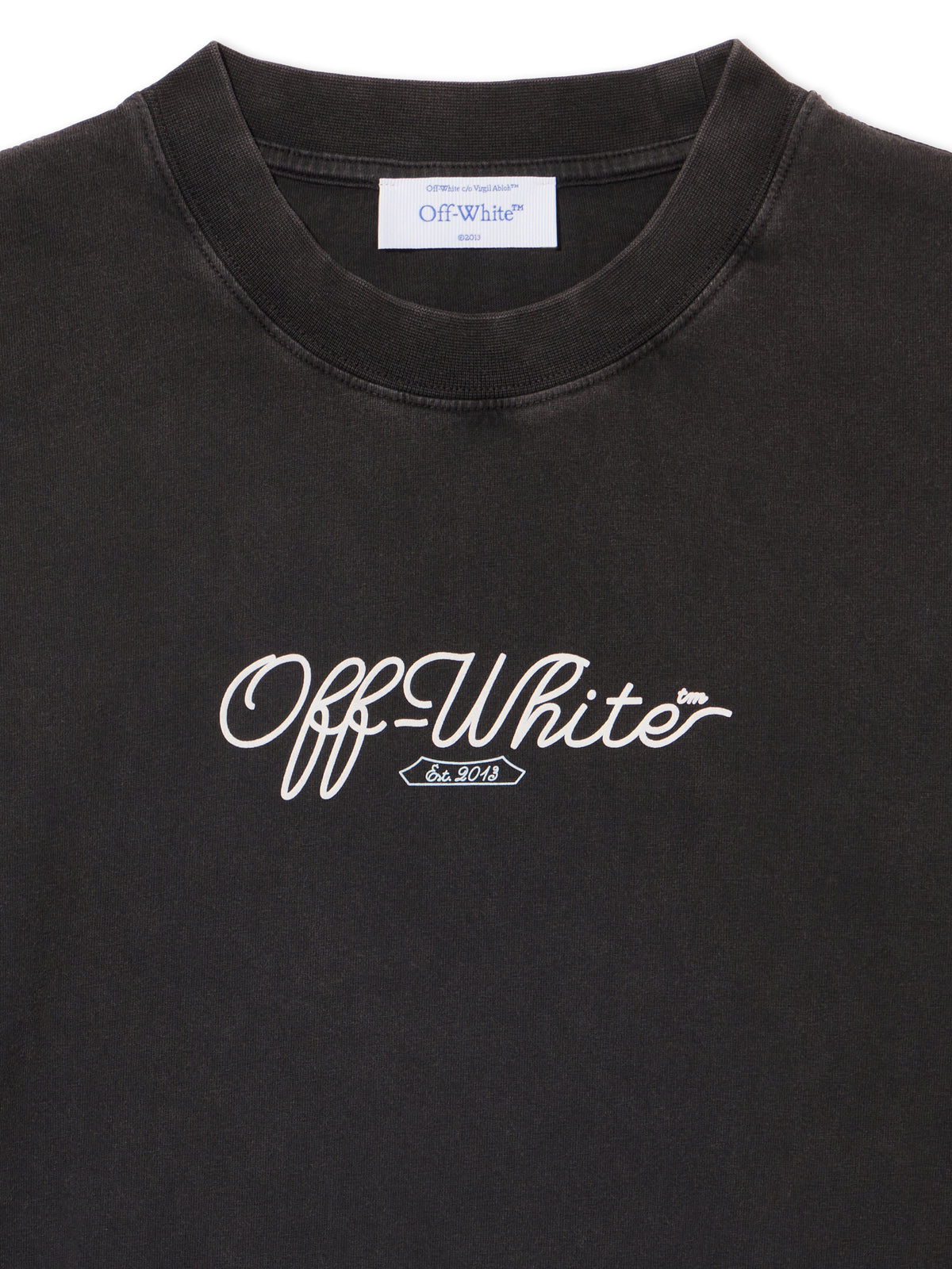OFF WHITE Scissor Arrow Skate T-Shirt WASHED BLACK-WHITE OWAA134S25JER002