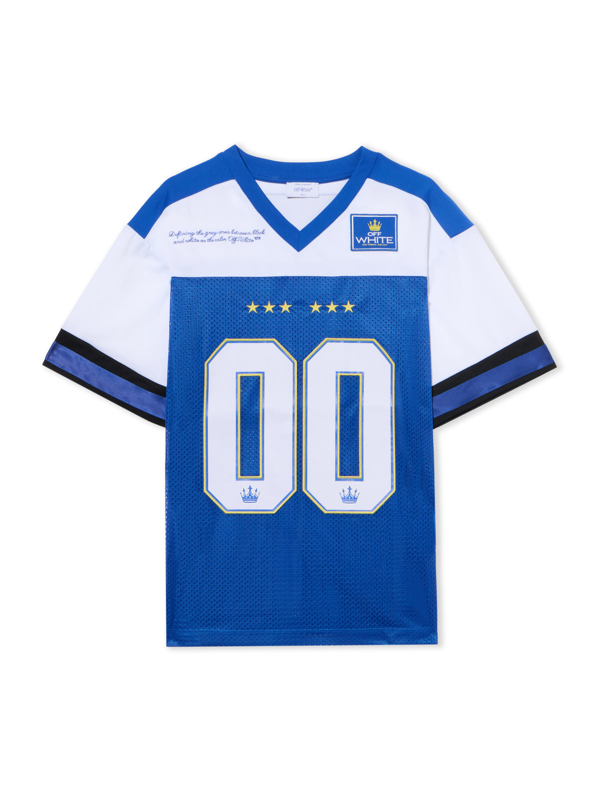 00 Royal Mesh Football Logo Tee