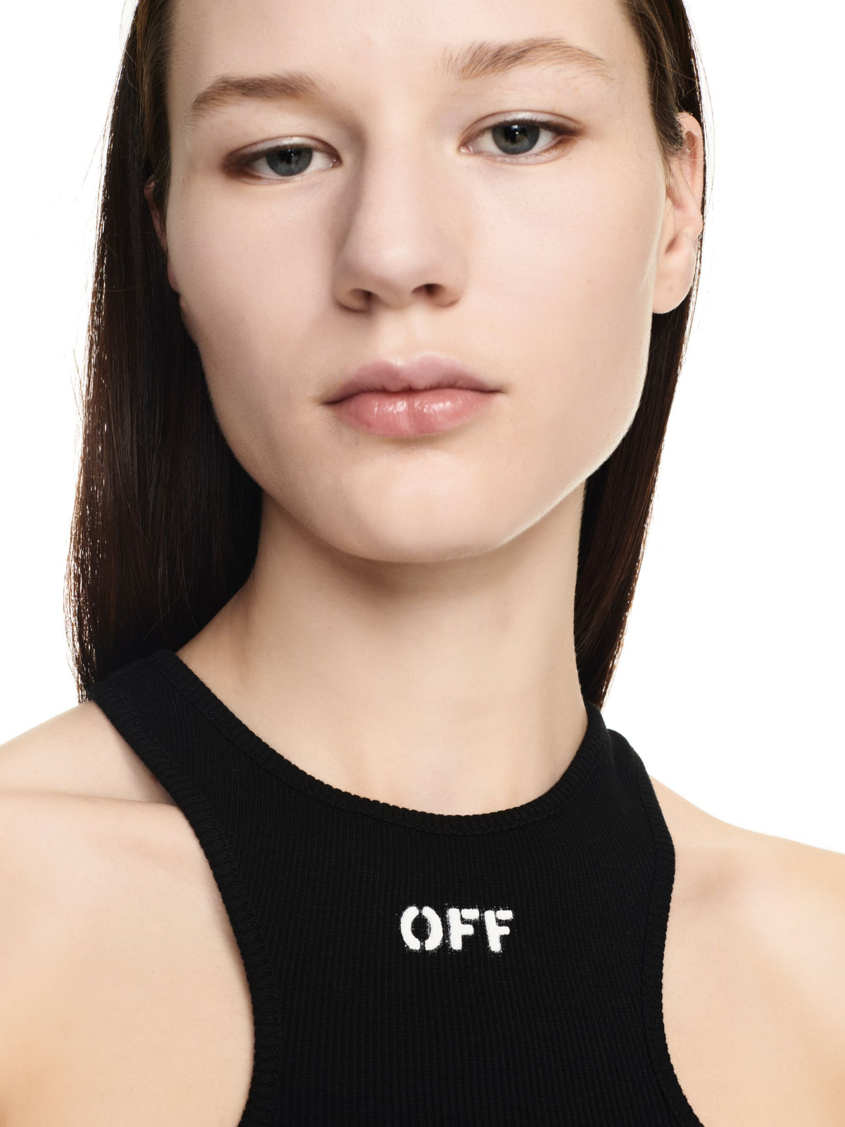 OFF WHITE OFF STAMP RIB ROWING TOP BLACK OWAD086C99JER002