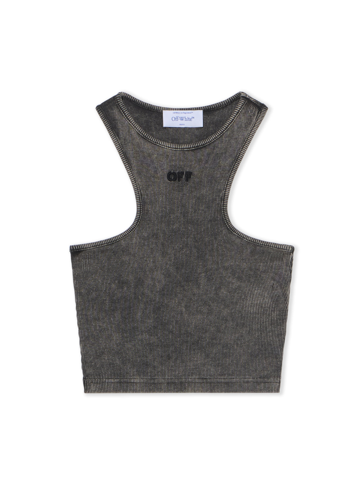 OFF WHITE Off Stamp Rib Rowing Logo Top MARBLE BLACK-BLACK OWAD086F25JER001